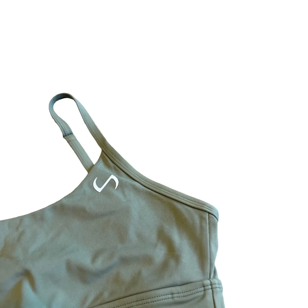 TLF Take Life Further Two Piece Workout Athletic Set Bra Shorts Size Medium Green - Image 3