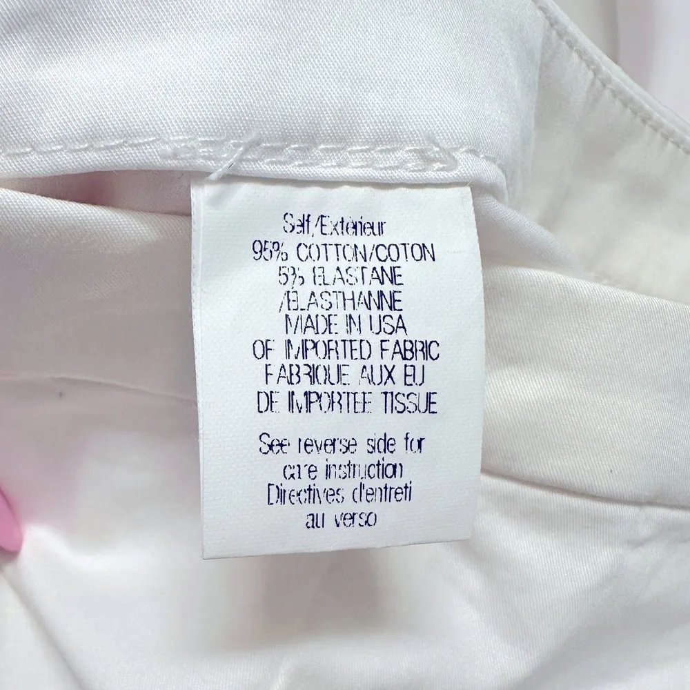 Theory MICRO Stretch Cotton Summer Twill Shorts Off-White 4 - Image 7