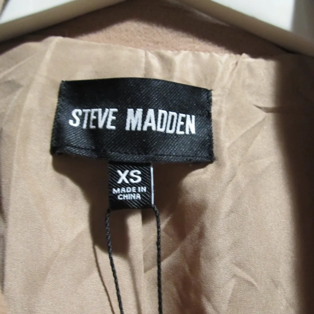 Steve Madden Women's Prince Double-Breasted Trench Coat – Camel – XS – NWT - Image 4