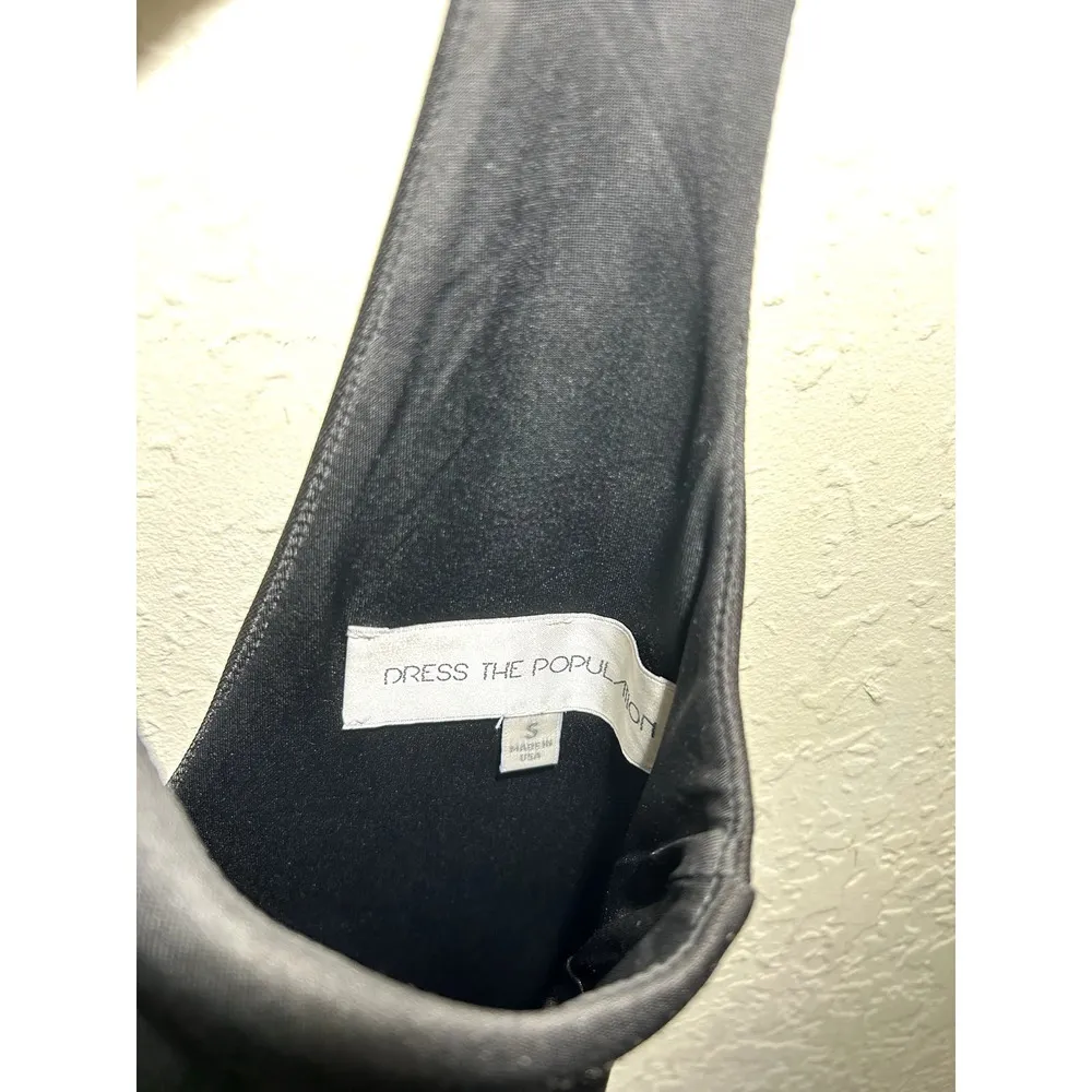 Dress The Population Black Elegant Mini‎ Dress With Strap Details - Image 4