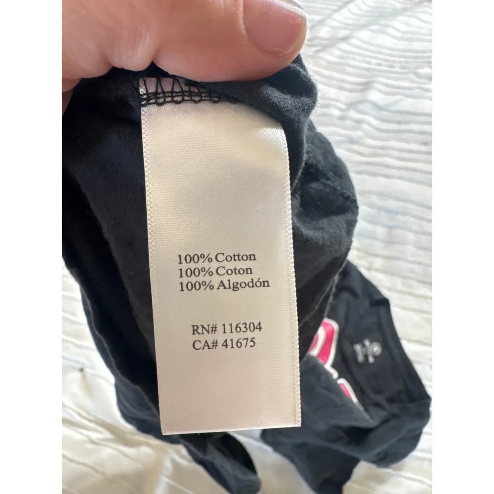 Y2K 2000s Converse Pink Heart Logo Slim Fit Tee Black Women’s Vintage T-Shirt - Image 6