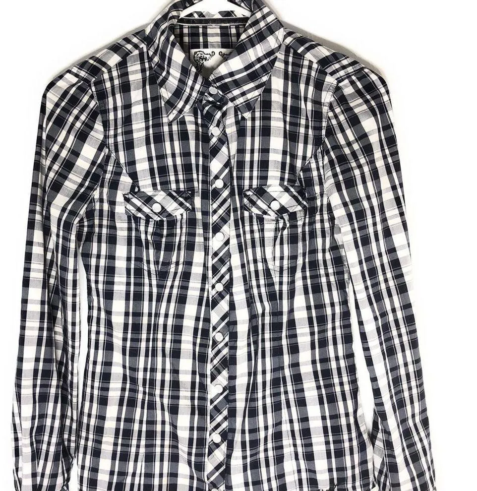 Guess Jeans Plaid Western Cut Shirt - Image 6