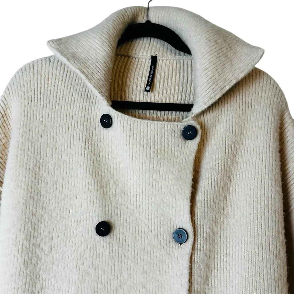 Pier Antonio Gaspari Womens Pea Coat Cardigan Coatigan Size 38 Italy Red - Image 2