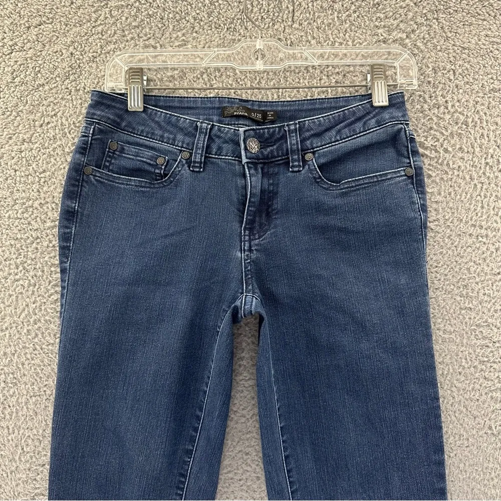 PrAna Kayla Jeans Mid Rise Skinny Organic Cotton Dark Wash Women 's 0/25 x 31 - Image 2