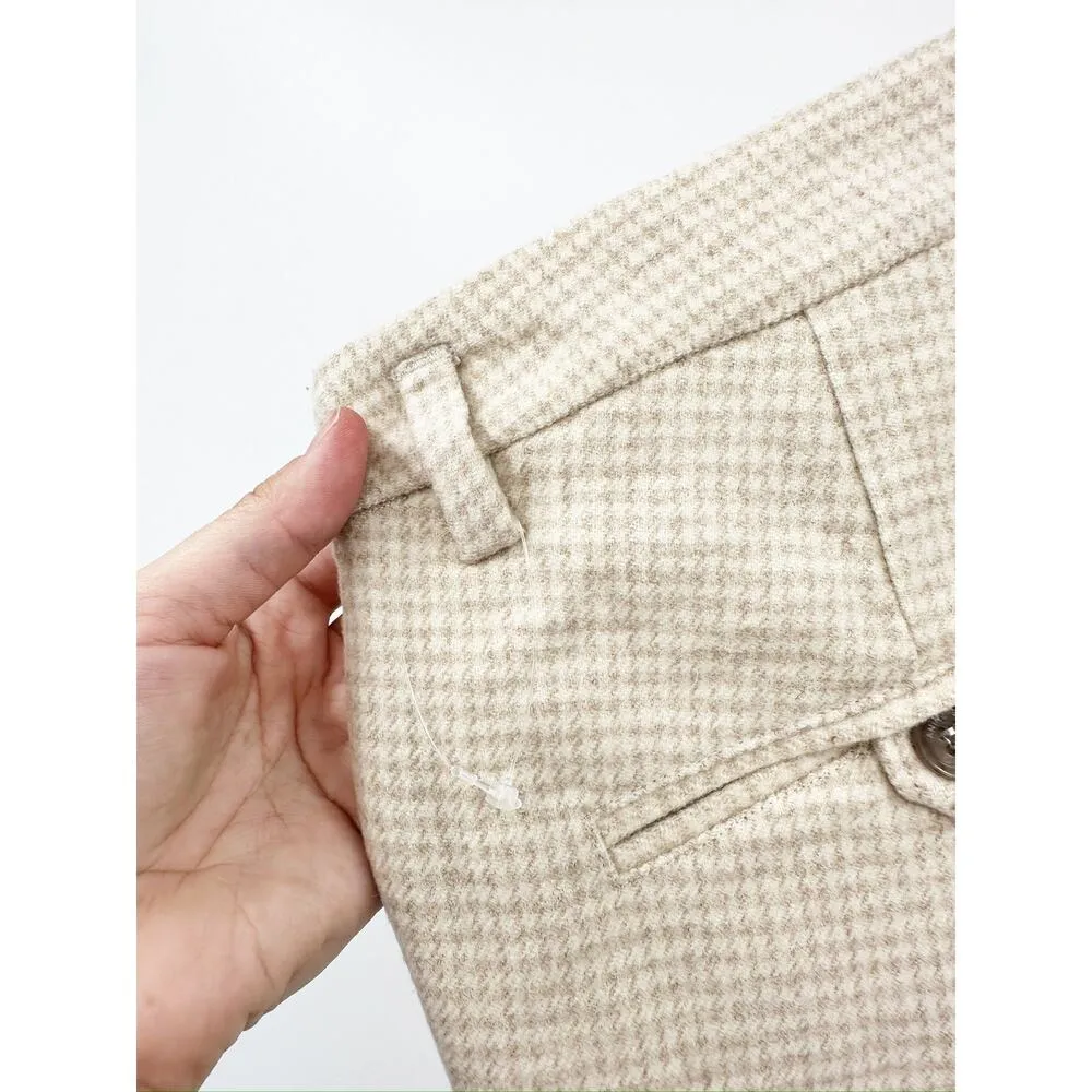 Anine Bing Joelle Trouser in Multi Wool Blend 32 Split Hem - Image 6