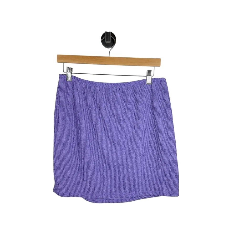 Good American Always Fits Sculpt Mini Skirt Beach Cover Up Purple Size 5/6 - Image 3