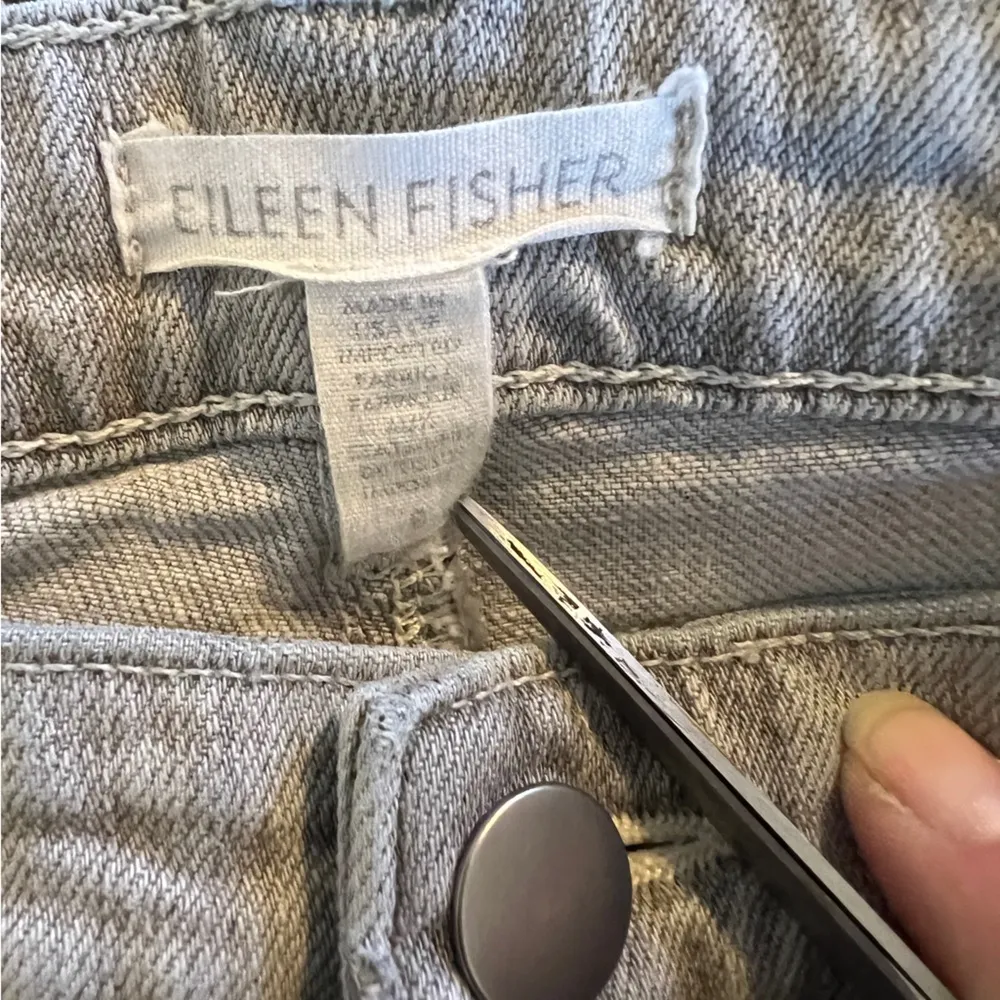 Eileen Fisher Womens 8 Mid Rise Stretchy Skinny Jeans Gray Minimalist - Image 6
