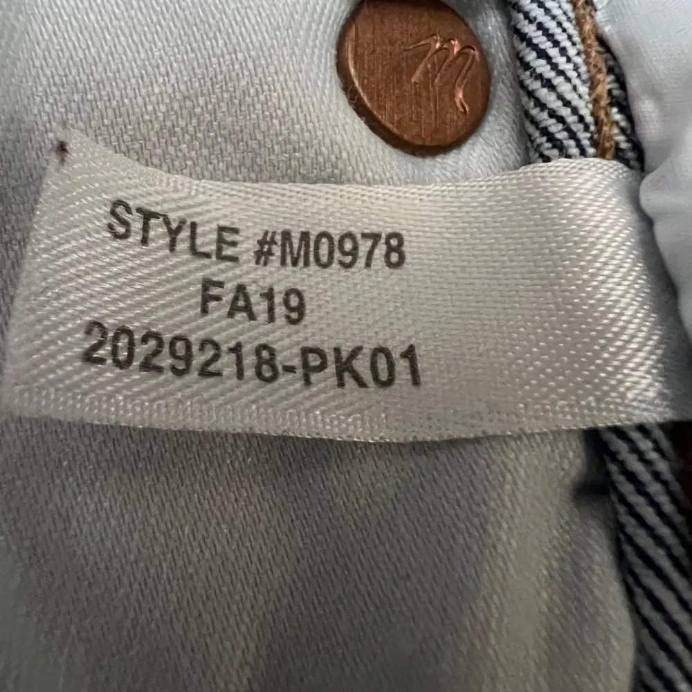 Madewell 10" High Rise Skinny Button Fly Jeans Denim with Magic Pockets Size 27 - Image 14