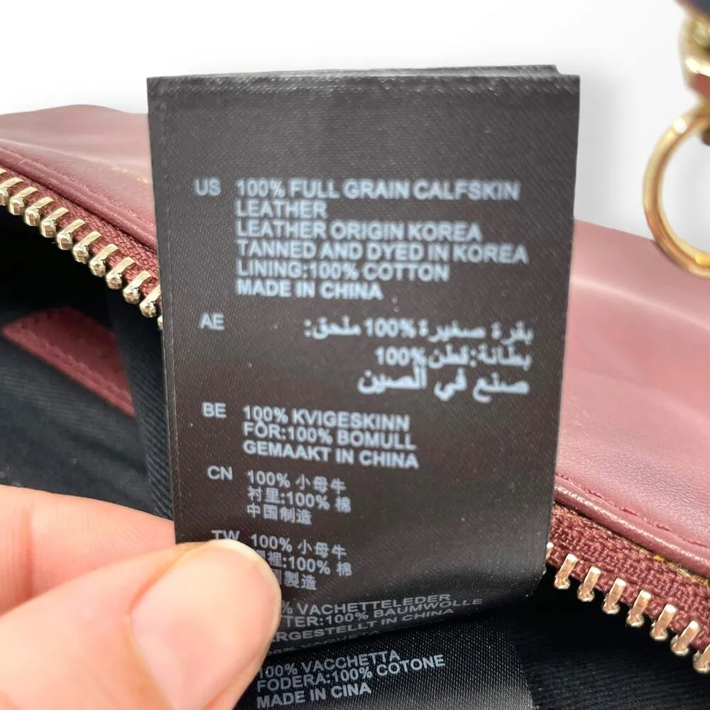 SANDRO Beige Red Leather Addict Bicolor Crossbody Bag - Image 9