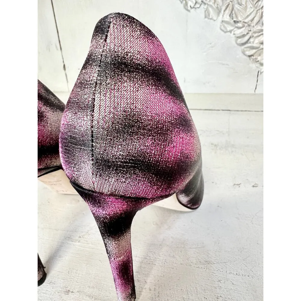 Dior Slip On Round Toe Stilettos Heel Pumps Shoes Purple/Black Women Size 38 / 8 - Image 10