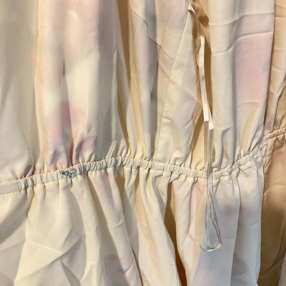 Haute Hippie women's S small lightweight flower print HARMONY wrap tie up dress - Image 9