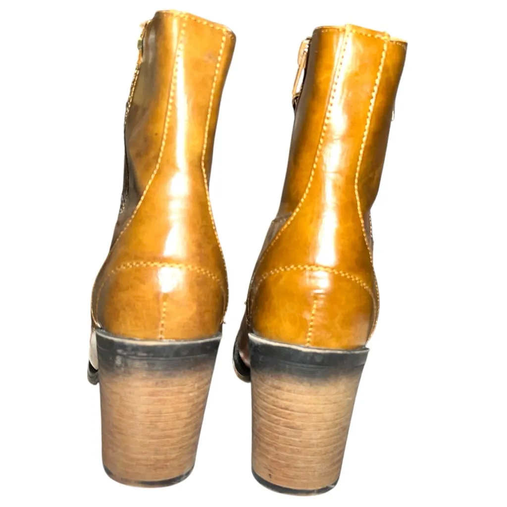 Pierre Dumas Brown Leather Ankle Boots - Image 7