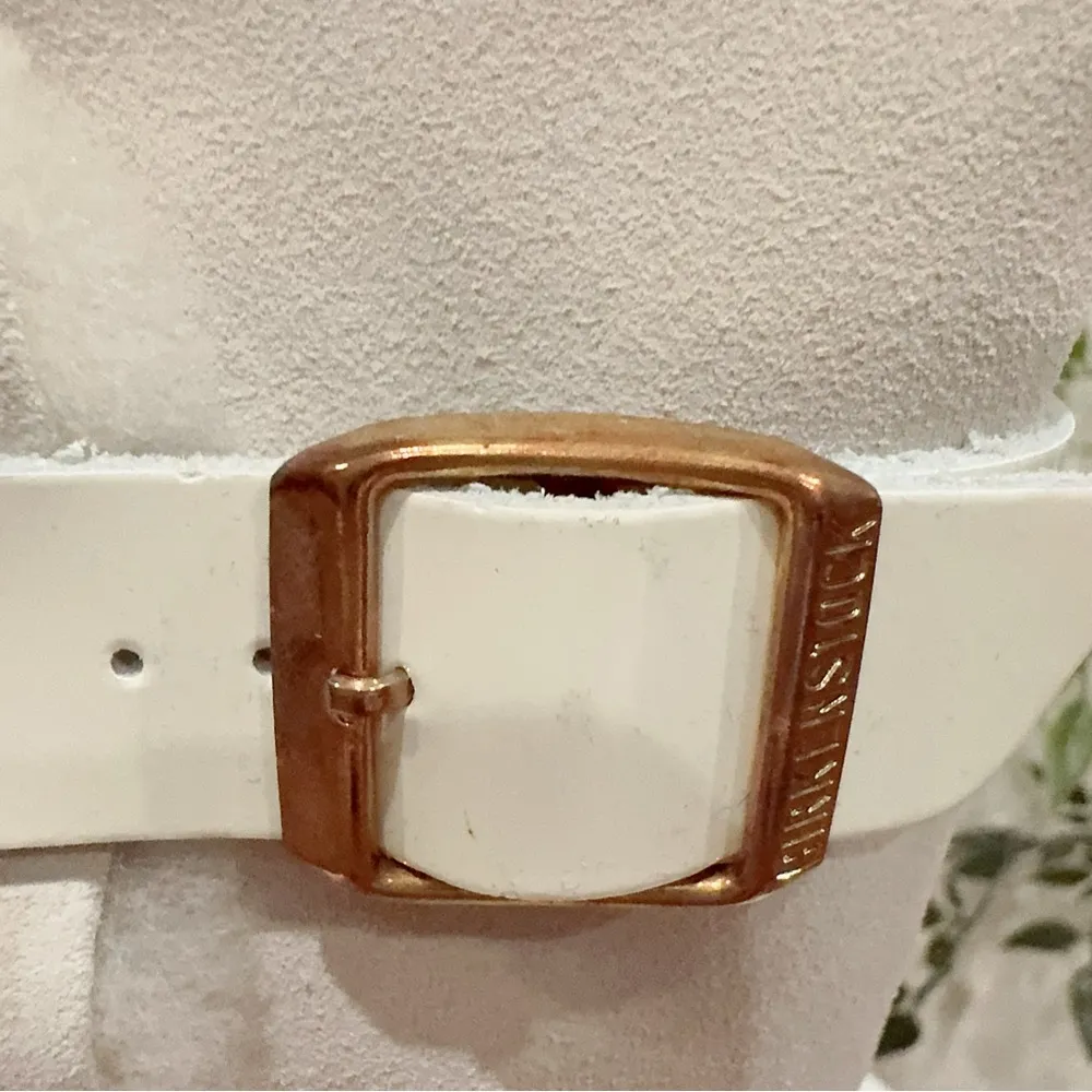 Birkenstock Danbury Shearling Ivory Suede/Patent Leather Mid Calf Boots SZ 37 - Image 4