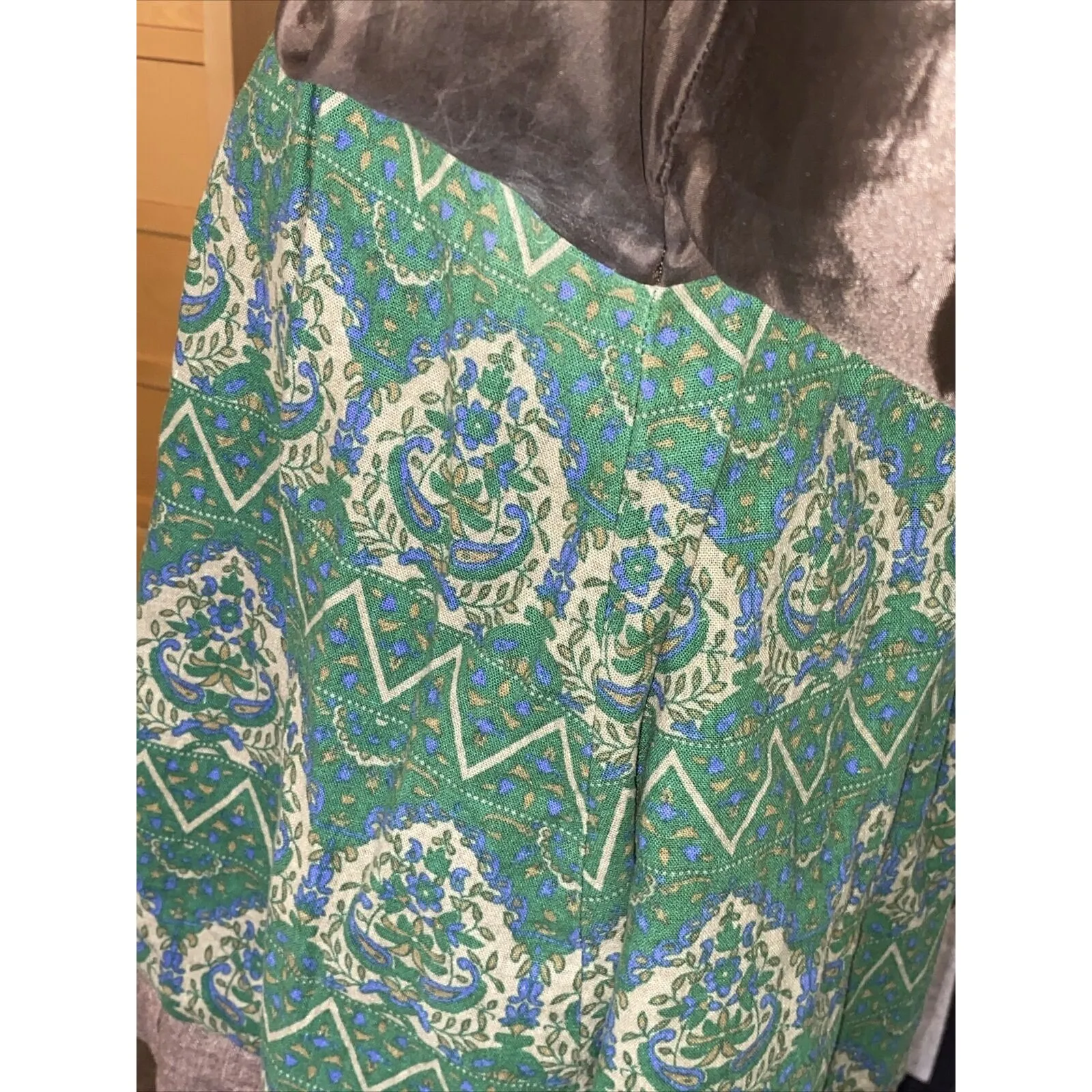 A Free People Womens Brown Linen Blend Balloon 3/4 Sleeves Button Jacket Sz  XS - Image 5