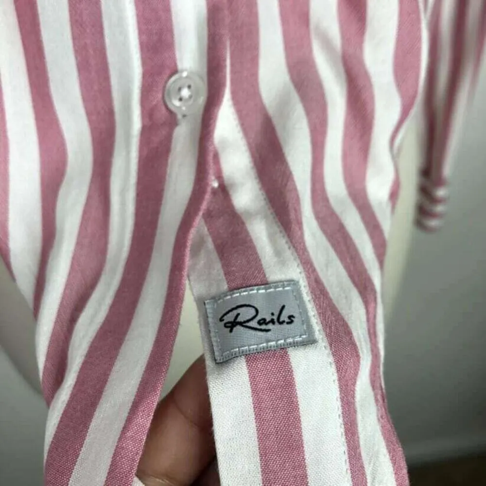 Rails 'Val' Striped Crop Tie Front Button Top - Image 3