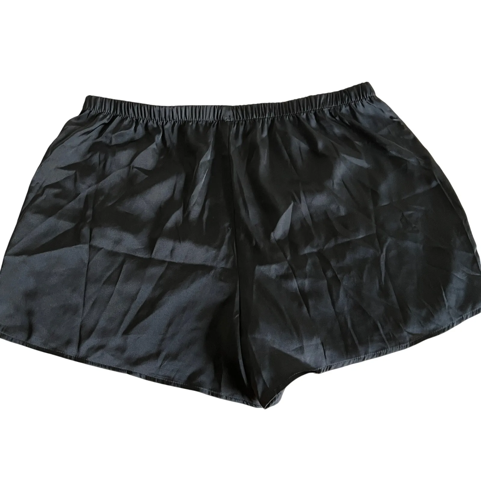 Stars Above Women's Black Satin Elastic Waist Pajama Shorts - Size Medium - NWT - Image 2