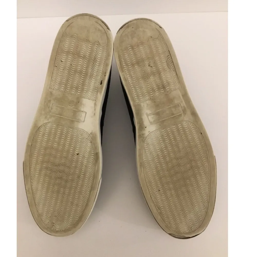 Zara Black Suede/Leather High-Top Zip Sneakers Sz 10 - Image 8