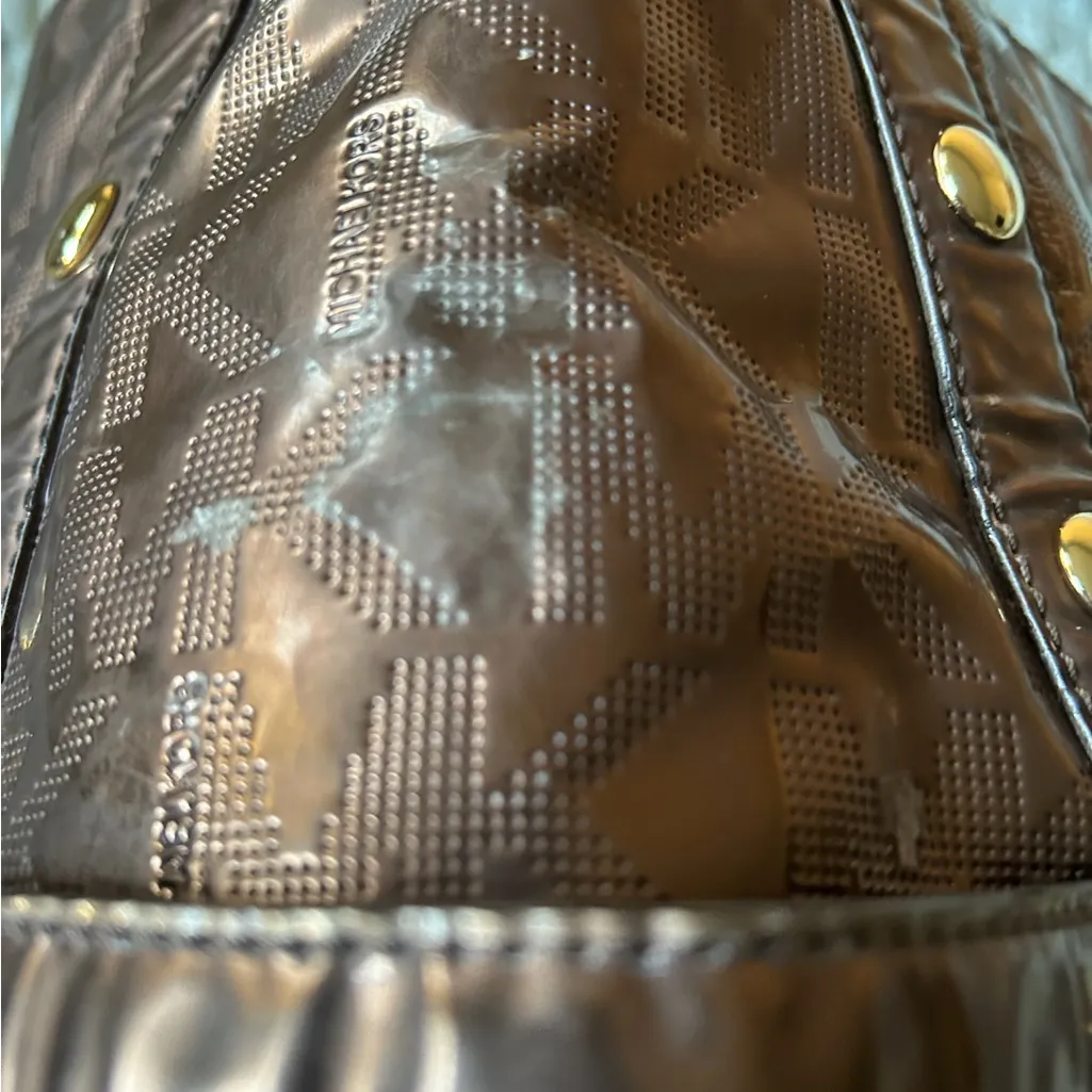 Michael Kors Metallic Gold Bag w/Gold Accents **PROJECT BAG** - Image 7