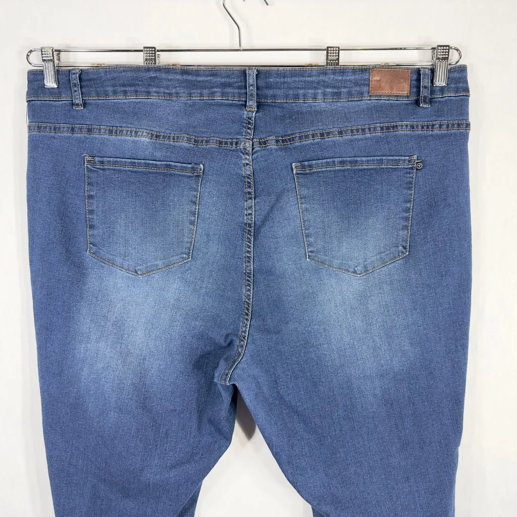 Tahari Plus‎ Size 24W Jeans Skinny High Rise Blue Stretch Kelly Classic 1266 - Image 7