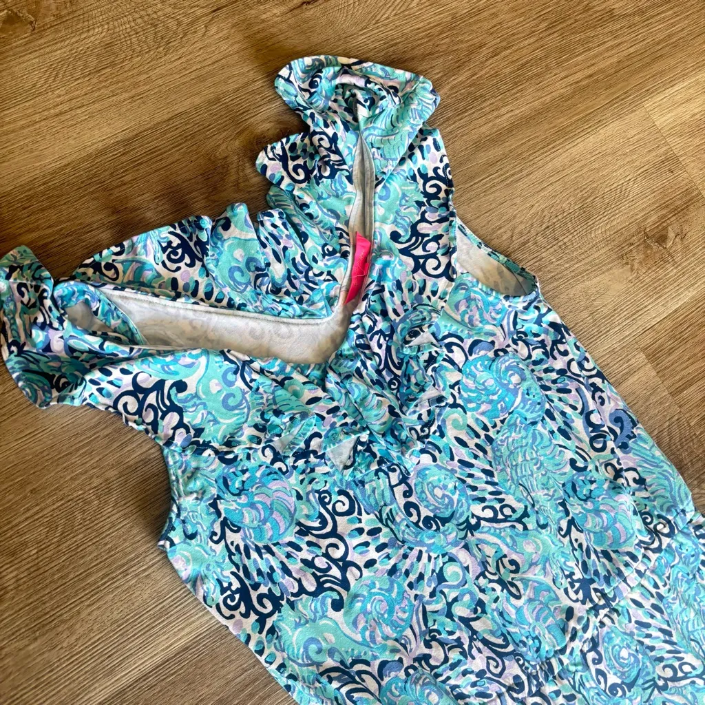 Lilly Pulitzer light Aqua Spritz Alessa romper - Image 7