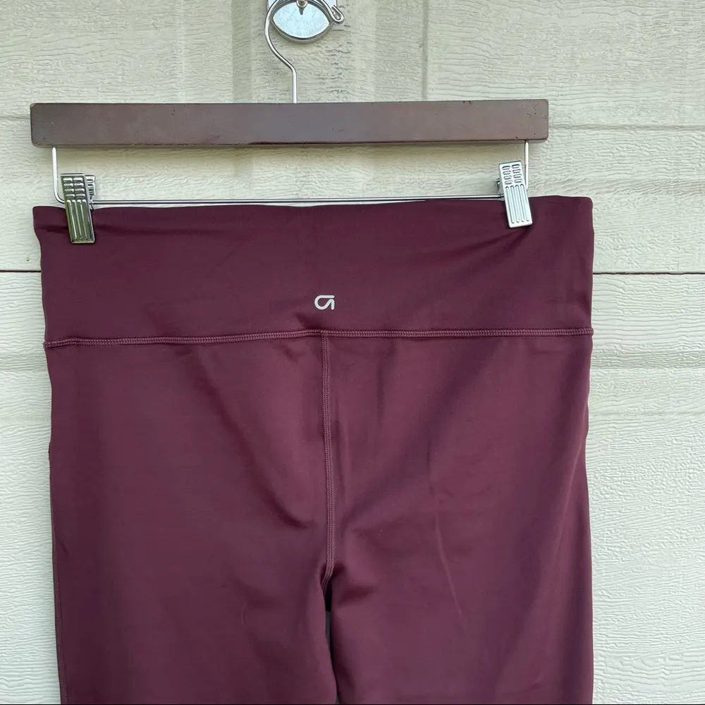 Gap Fit Womens Leggings Crop Maroon Athletic Eclipse Large - Image 5