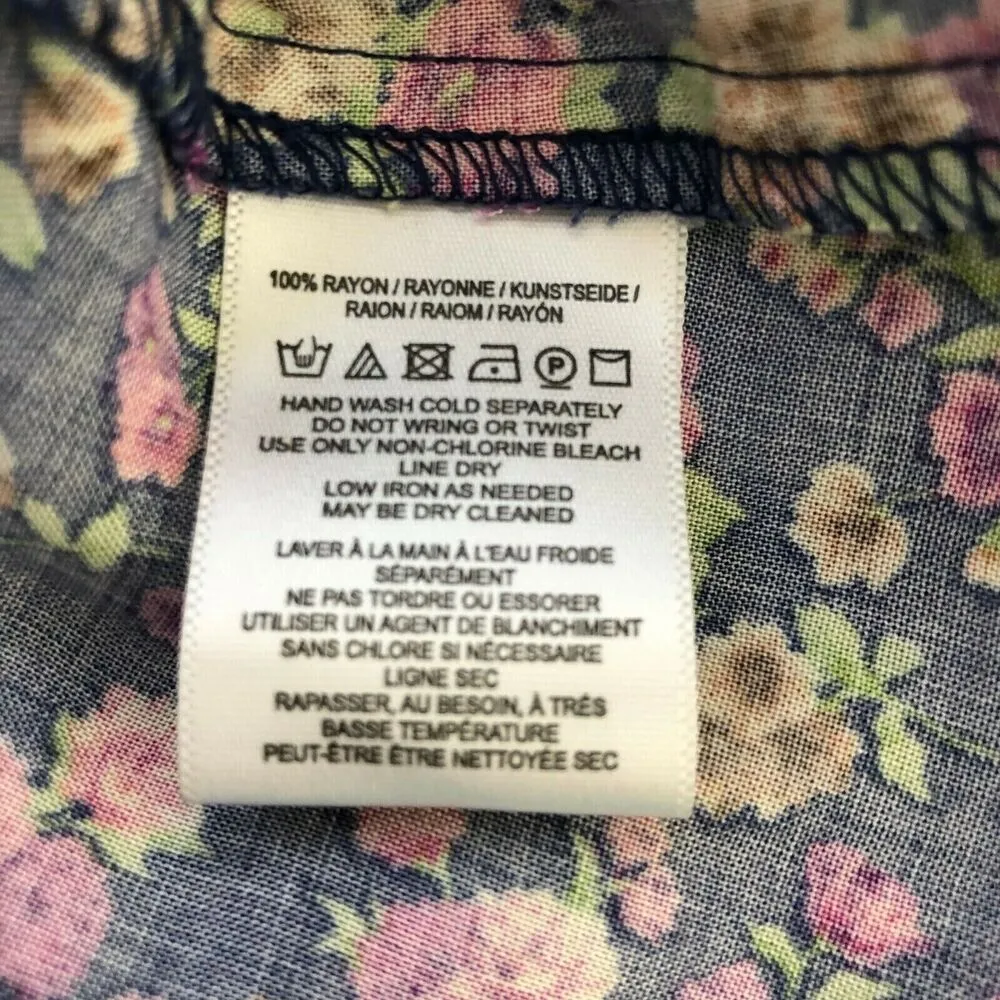 Urban Outfitters Kimchi Blue Floral Tunic Dress Blouse Shirt Size Medium M - Image 5