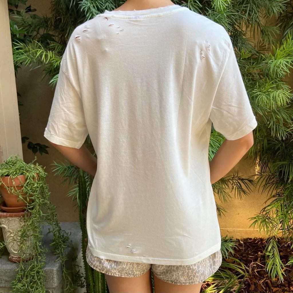 David Bowie Live Santa Monica '72 Light Cream crewneck T - Image 3