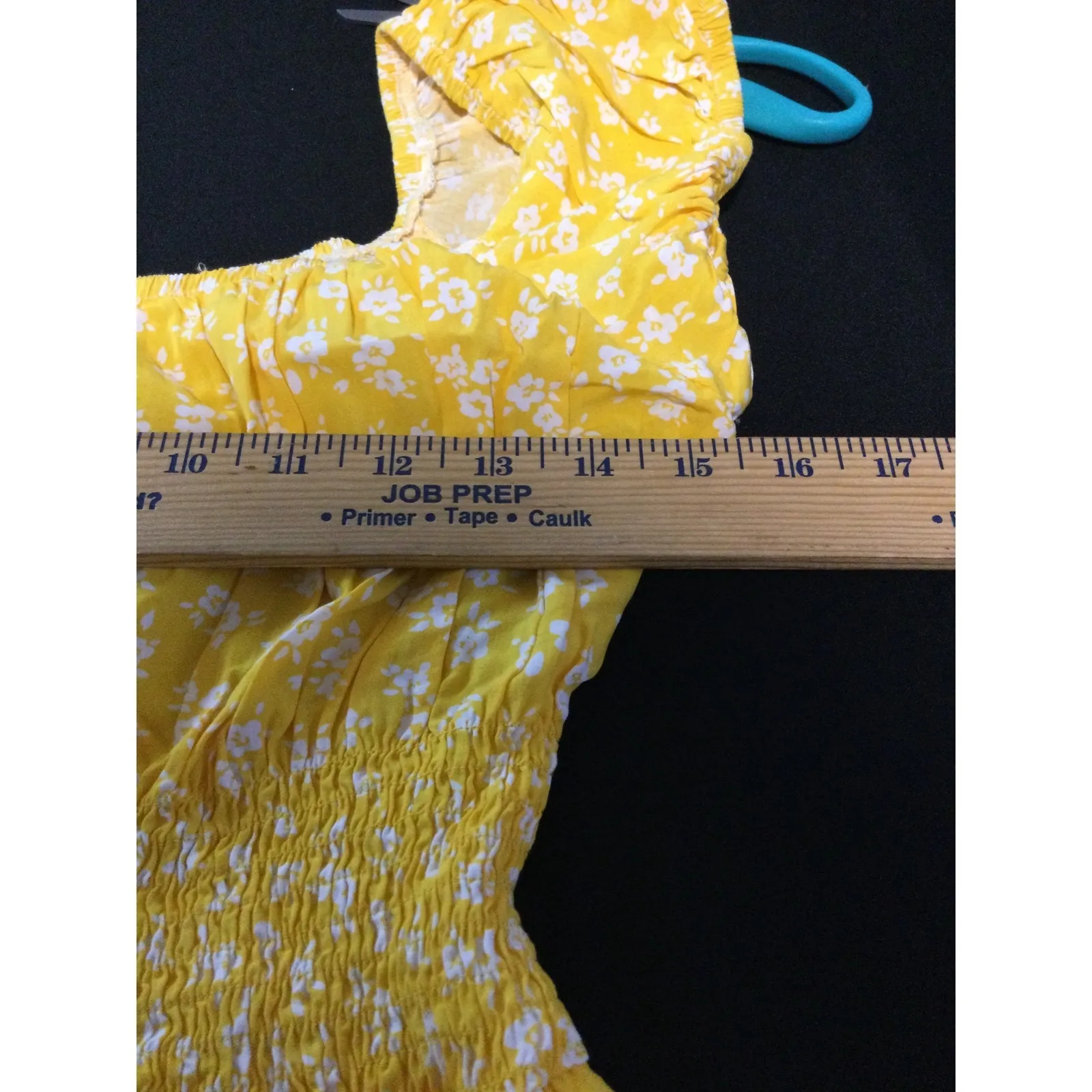 Street Wear Society Yellow Floral Mini Dress Off Shoulder Smocked Women's size M Size M - Image 3