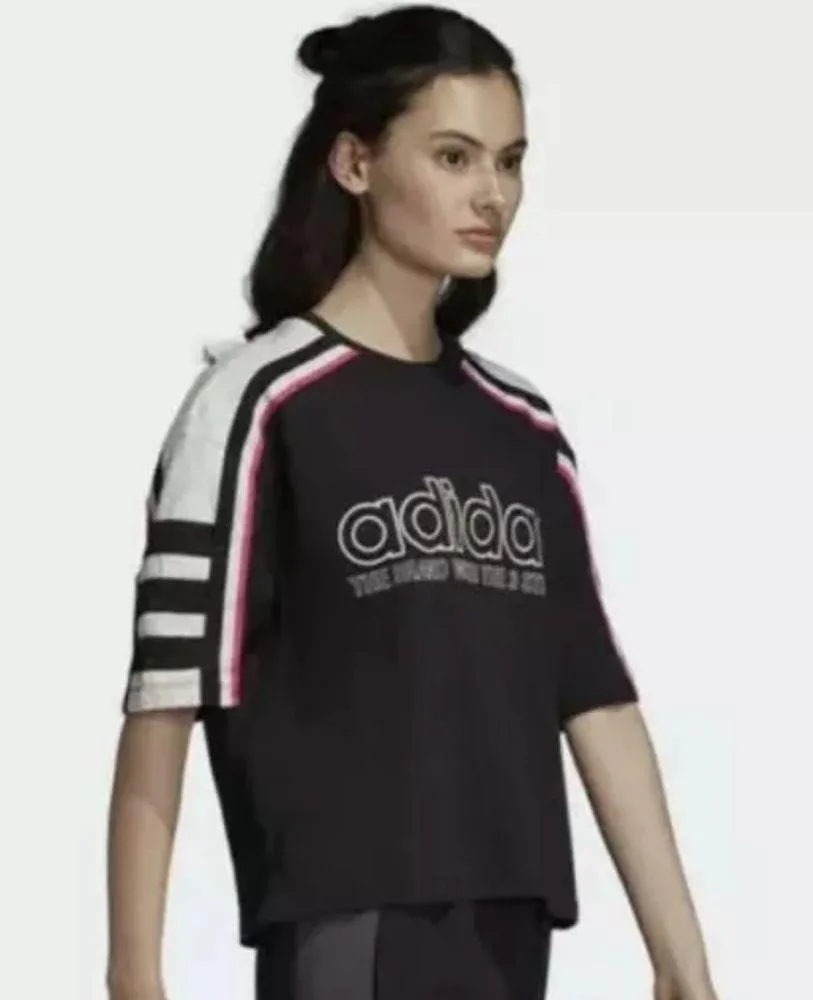 ADIDAS The OG Tee DH4183 Black Ivory Pink Crew Neck Short Sleeve Top $40 VGUC XL - Image 11