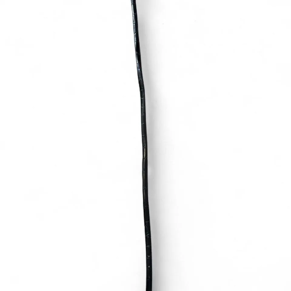 Vintage Thin Faux‎ Leather Belt Black Size L - Image 6