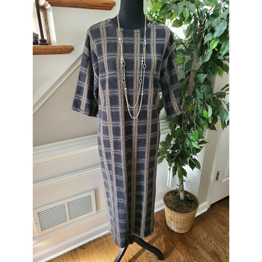 Zara Trafaluc Women's Black Polyester Long Sleeve Round Neck Long Maxi Dress M - Image 12