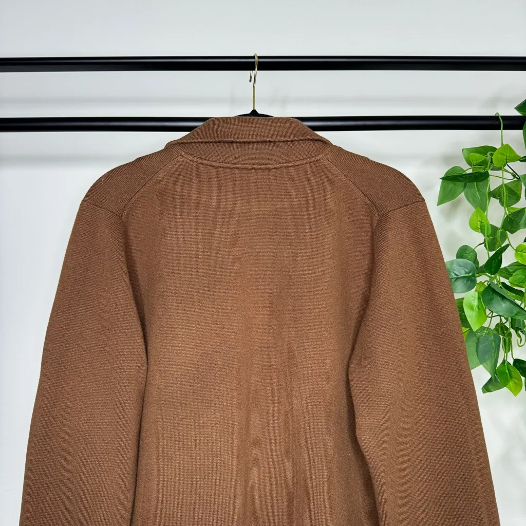 J. Crew Brown Cecile Relaxed Sweater Blazer size S Small BF013 - Image 5