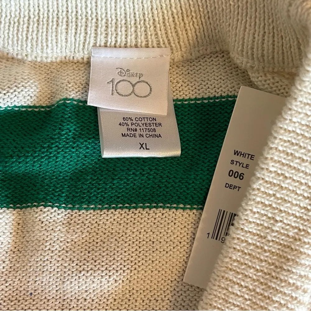 NEW Disney Mickey Mouse Colorblock Cardigan Sweater Long Sleeve Striped XL - Image 7