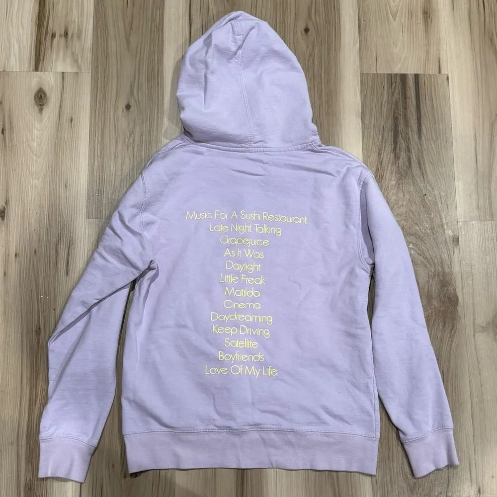 Harry Styles Love On Tour Track List Lavender Hoodie Women’s Small - Image 3