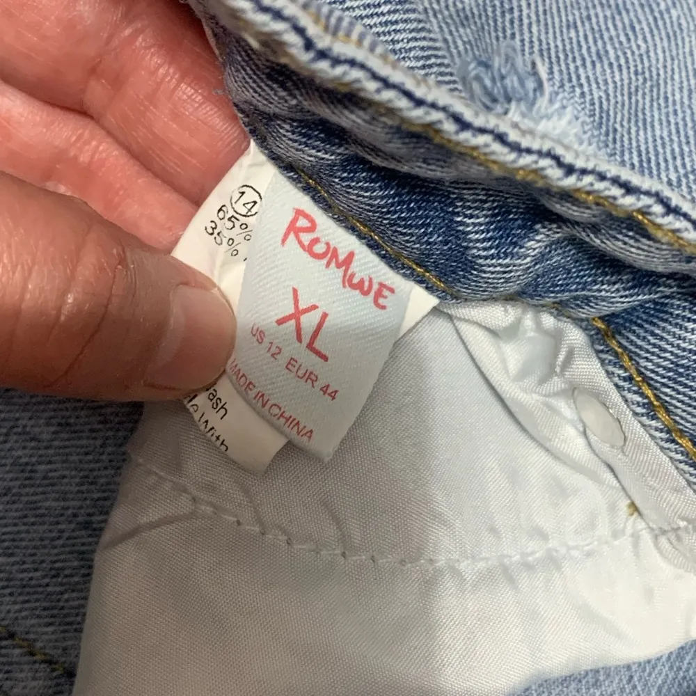 Denim Distressed Shorts - Image 5