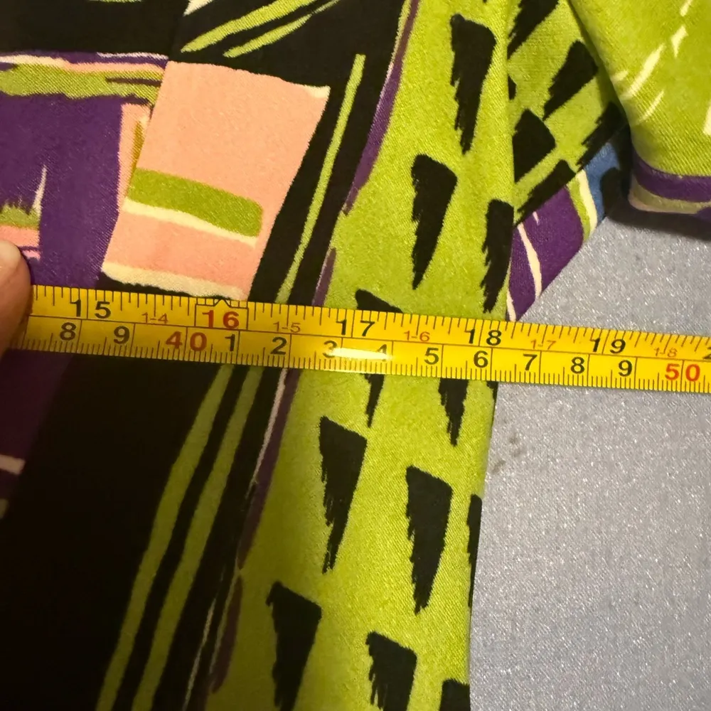 Vibrant Purple and Green Suit Jackets with Geometric Patterns Size 12 - Image 5