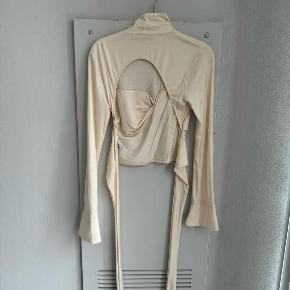 REFORMATION Ivory Zaire Knit Long Sleeve S - Image 6