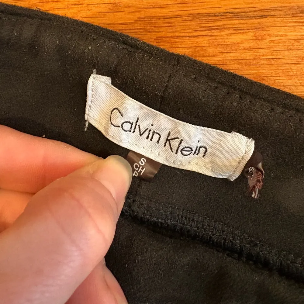 calvin klein black faux suede pull on pants - Image 2
