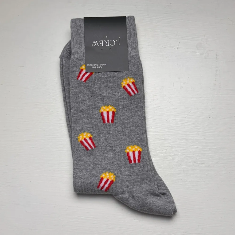 J.Crew Popcorn Graphic Design Theme Style Socks  Sz OS NWT - Image 8