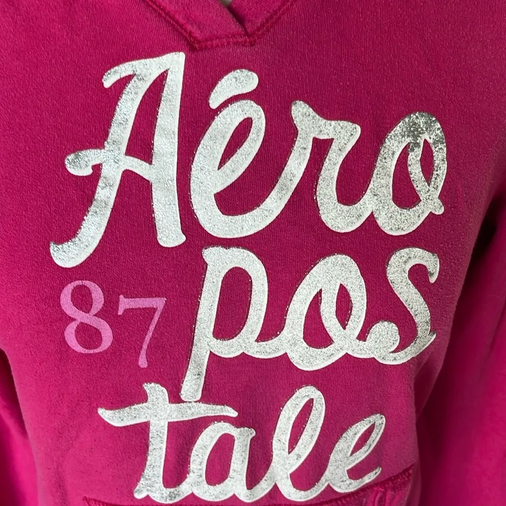 Aeropostale Pink Cotton Hoodie fits like XS - Image 4
