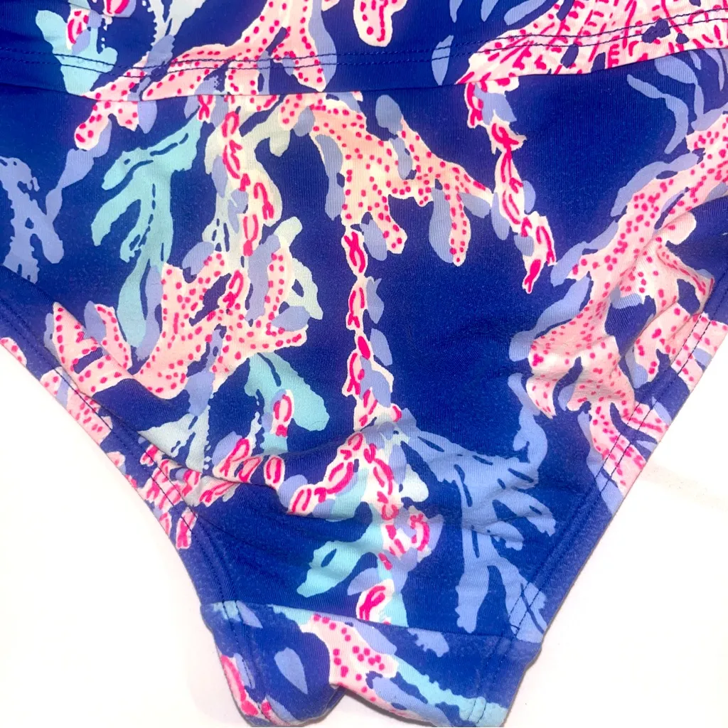 Lilly Pulitzer Borealis Blue Swim on Over Bliss Halter Tankini and Bottoms SET 8 - Image 12