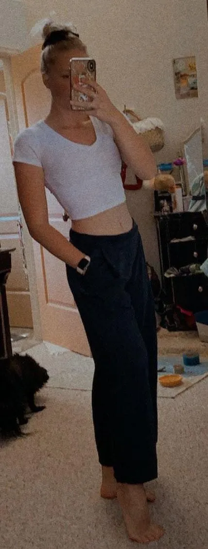 Soft Surroundings loose pants w/ tie waist - Image 4