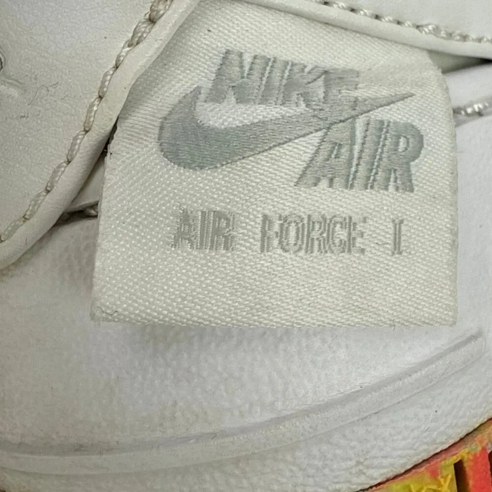 Nike Air Force 1 Jester Gray Floral Print Lace Up Low Top Sneakers Shoes Size 10 - Image 7