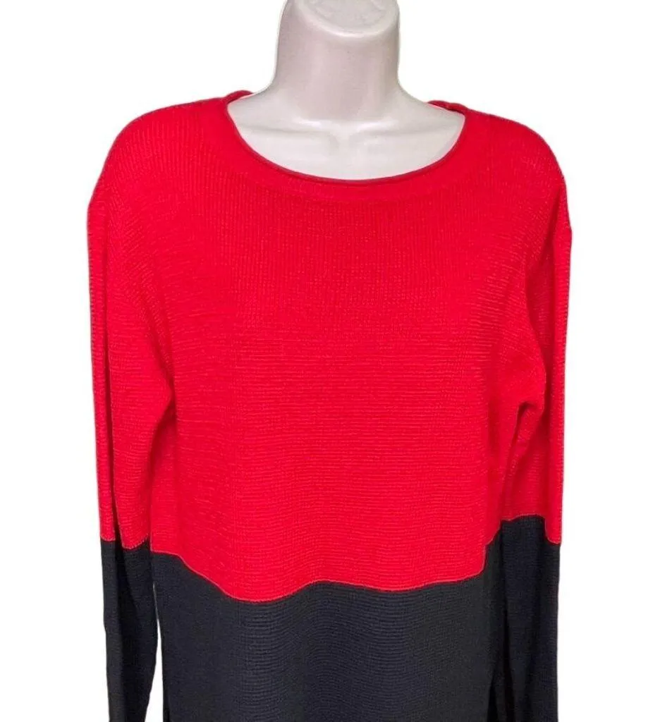 Joan Vass New York Womens Cable Knit Sweater Size Medium Both Sides Slit u - Image 2