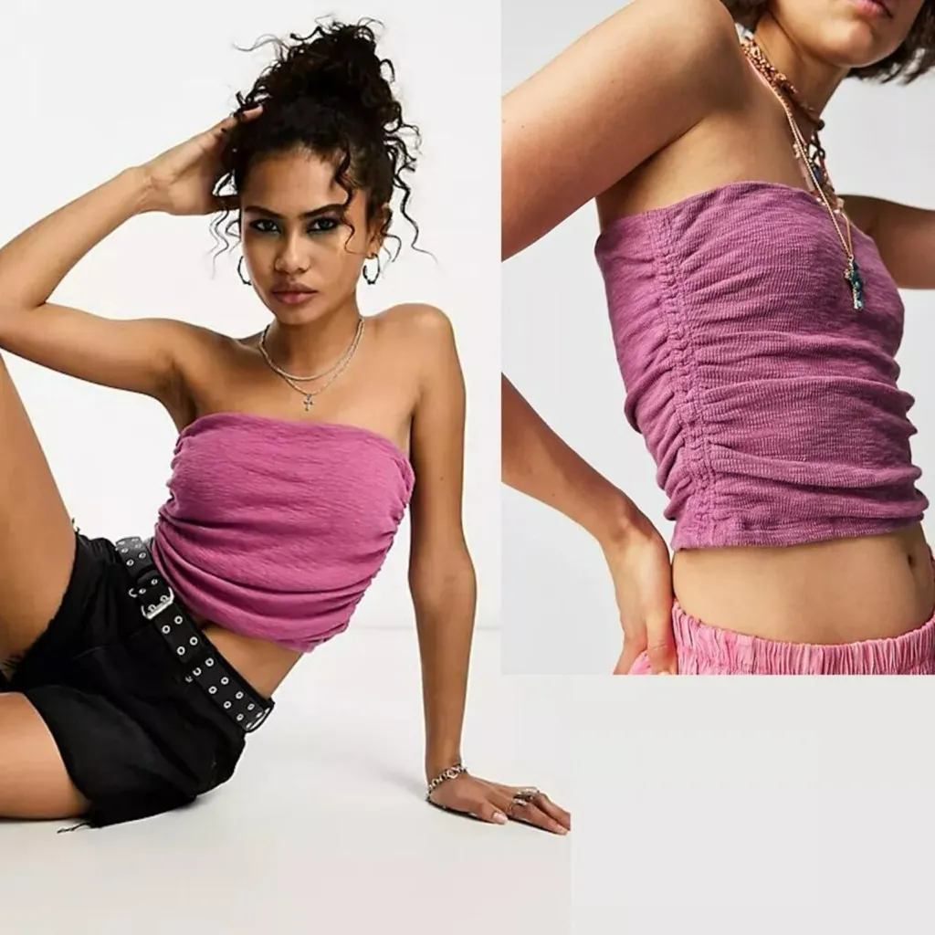 Free People Boulevard Tube Top- Capri Grape - Image 3