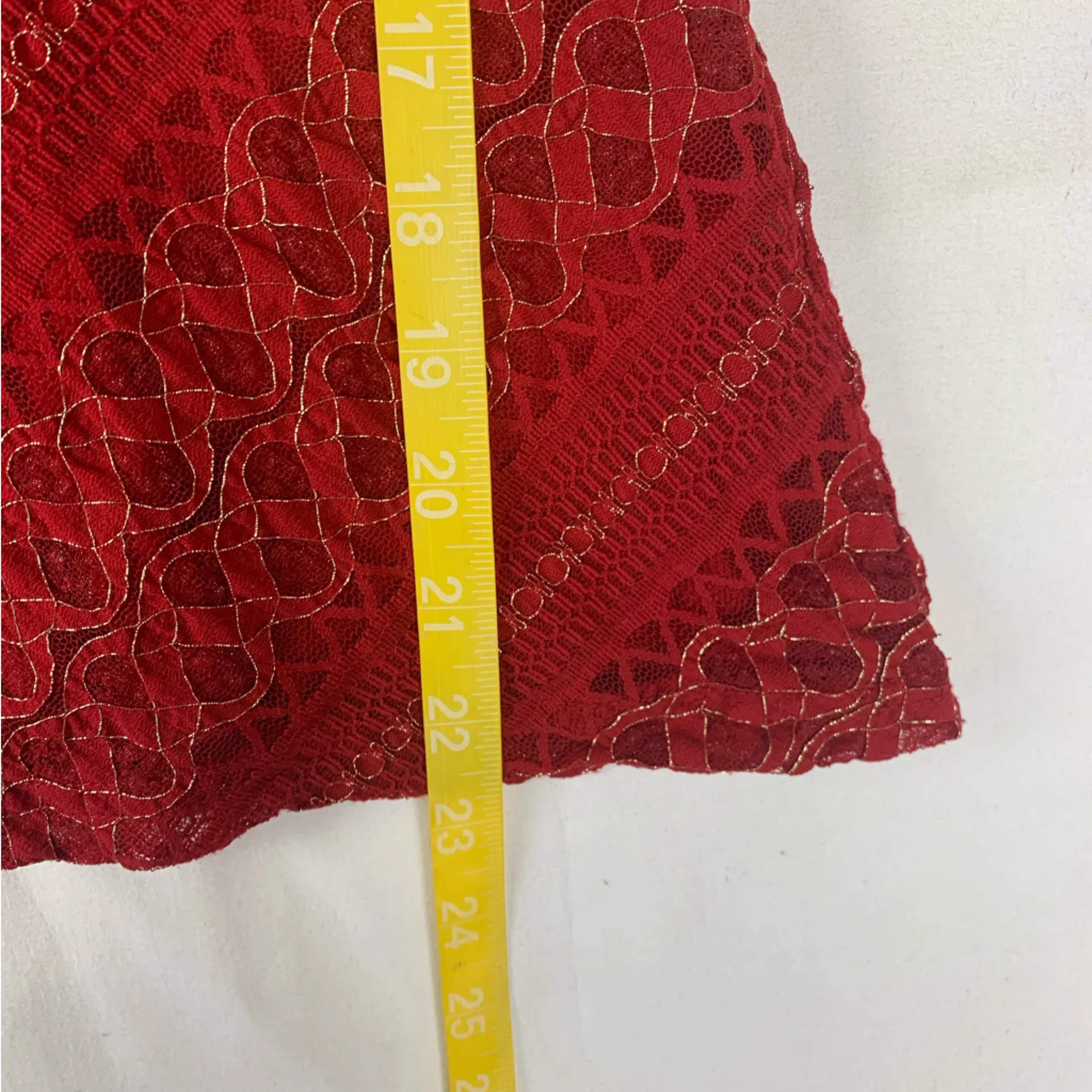 Wrapper size medium 90s y2k Red gold 3/4 Sleeve Top baby brat v neck - Image 9