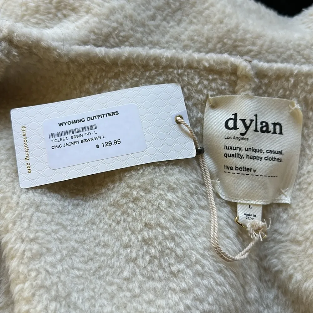 Dylan Women's Tan Shearling Jacket - Size L - NWT - Image 7