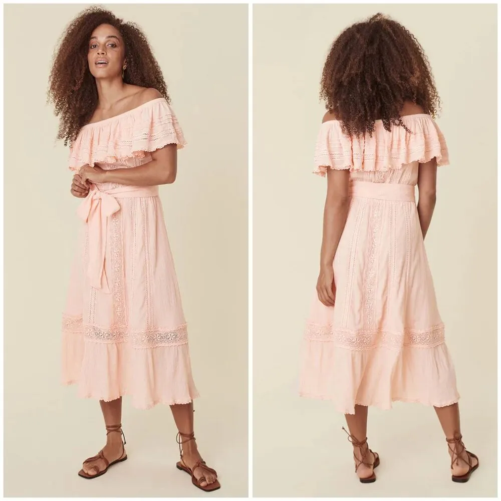 💕SPELL & THE GYPSY💕 Cassie Lace Gown ~ Petal Pink Medium M NWT - Image 6