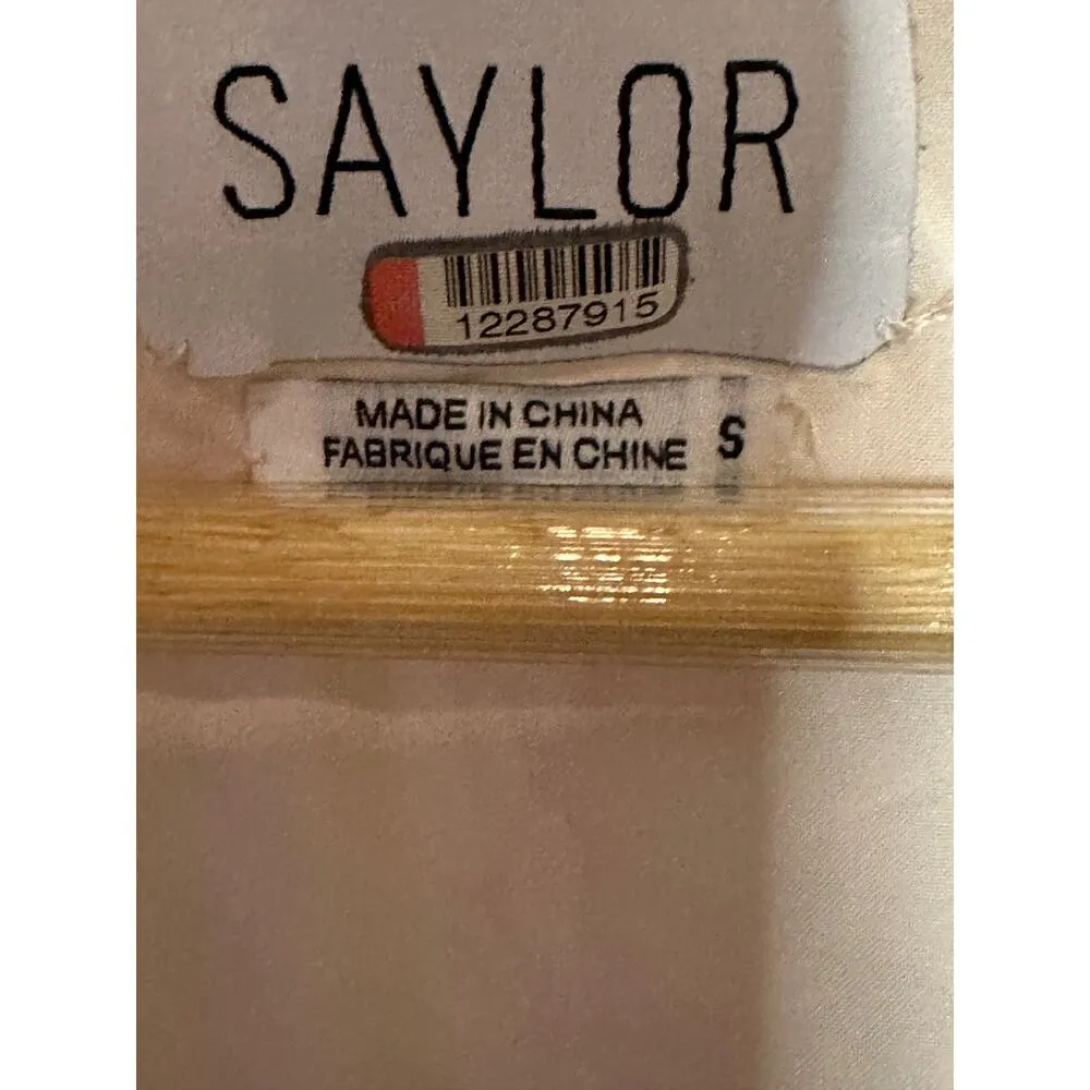 Saylor Beige/White Floral Dress Size S - Image 8