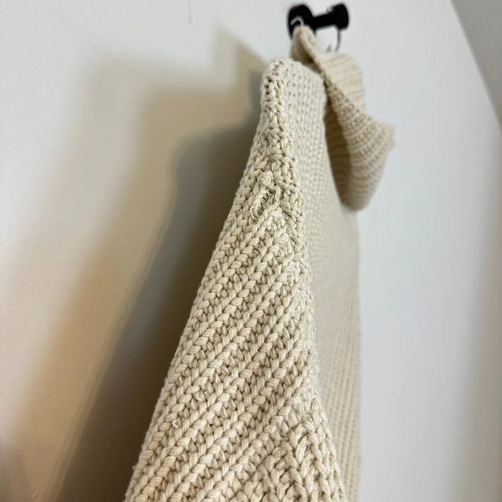 FREE PEOPLE Swim Too Deep Turtleneck Sweater in Tea Size Small - Image 7